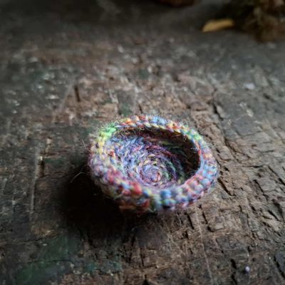 Miniatur Häkelkorb flach Miniatur Häkelkorb flach