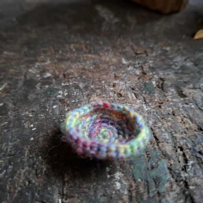 Miniatur Häkelkorb flach