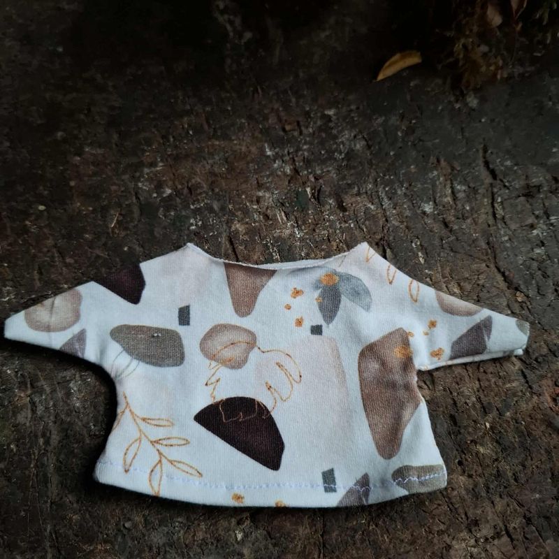 Braun weißes T-Shirt fuer 23 cm Philomena Kloss Baeren