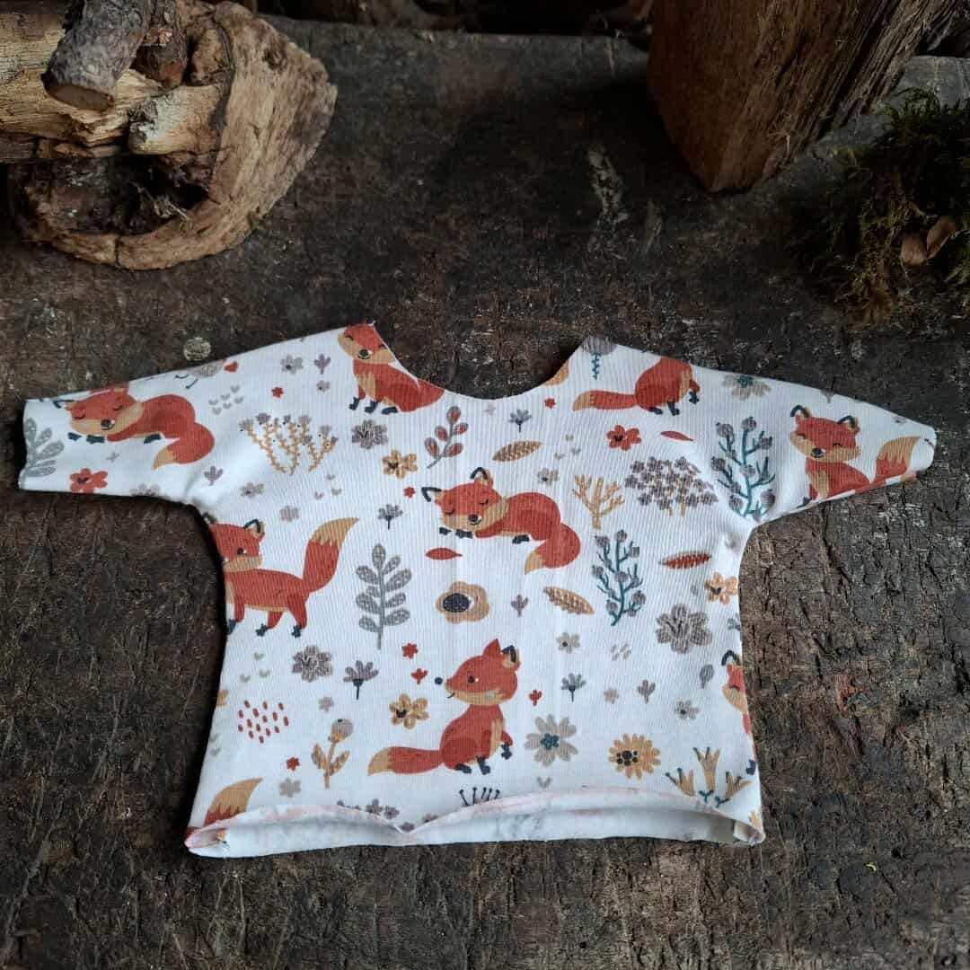 T-Shirt mit Fuchsmotiv fuer 40 cm Philomena Kloss Baeren