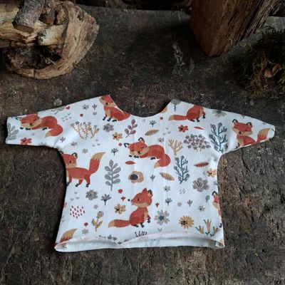 T-Shirt mit Fuchsmotiv fuer 40 cm Philomena Kloss Baeren