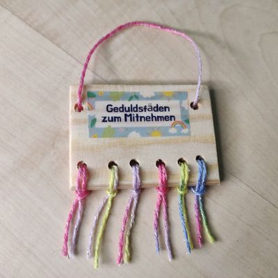 Glitzer Geduldsfaeden zum Mitnehmen