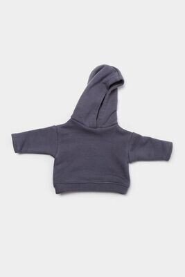 Hoodie Grau fuer 40 cm Philomena Kloss Baer Klassischer Kapuzenpullover - Hoodie in Grau.