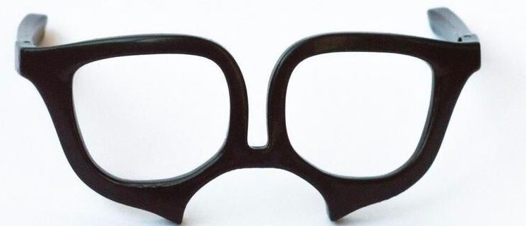Brille Schwarz fuer 40 cm Baer Brille Schwarz