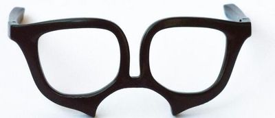 Brille Schwarz fuer 40 cm Baer Brille Schwarz