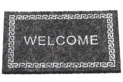 Miniatur Fußmatte Welcome für die Wichteltür Dunkelgraue Miniatur Fußmatte mit Welcome Aufschrift
