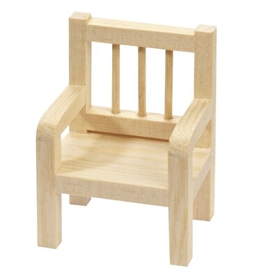 Miniatur Holzstuhl für die Wichteltür Miniatur Stuhl