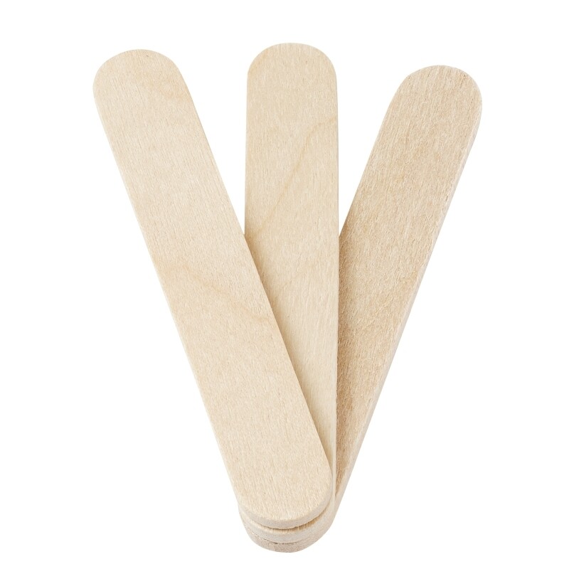 Miniatur Holzspatel 15 cm 50 Stück Holzstäbchen zum Basteln