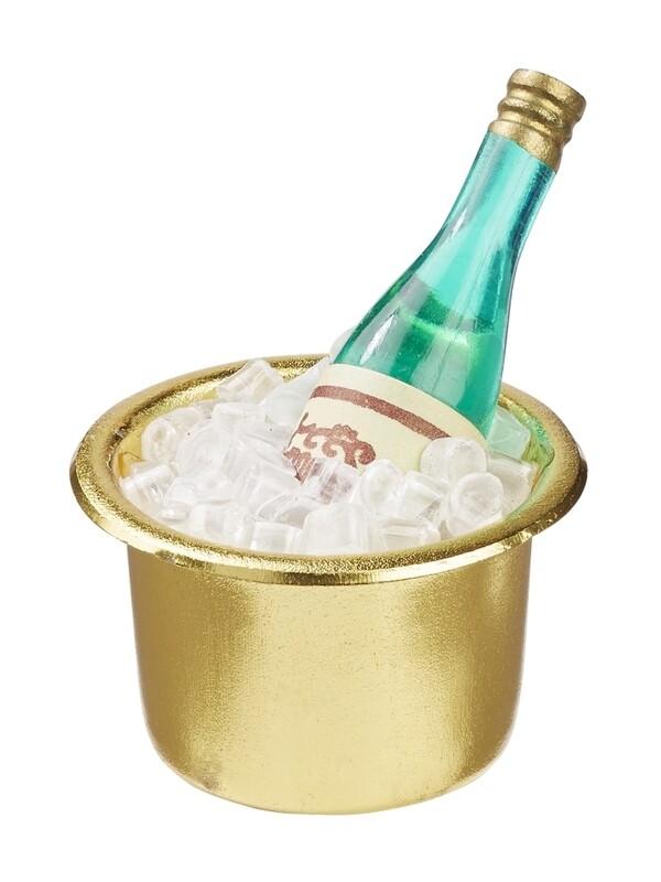 Miniatur Sektkühler mit Flasche