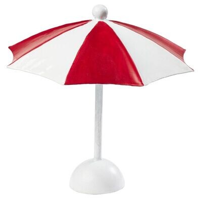 Rot weißer Sonnenschirm für die Wichteltür Miniatur Sonnenschirm rot weiß