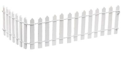 Weißer Holzzaun für die Wichteltür 25 x 6,5 cm Miniatur Zaun weiss