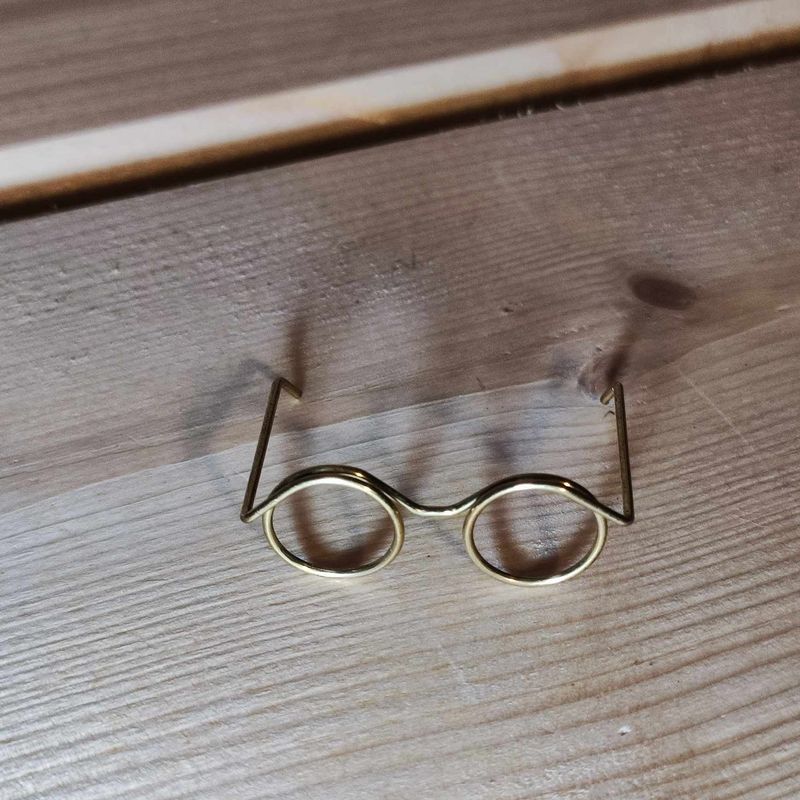 Miniatur Brille 33 mm Gold Miniatur Brille Gold