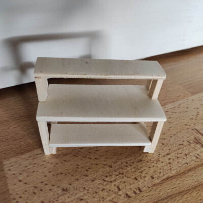 Kleiner Holz Marktstand aus der Wichtelwerkstatt Miniatur Marktstand aus Holz