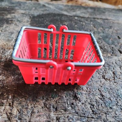 Miniatur Supermarkt Einkaufskorb Rot Miniatur Supermarkt Einkaufskorb Rot