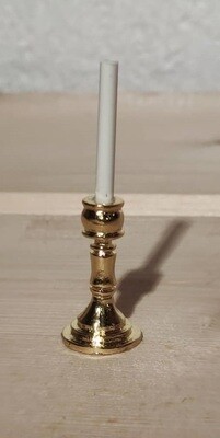 Miniatur Kerzenstaender 4 cm Miniatur Kerzenständer Gold mit weißer Kerze