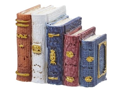 Mehrfarbige Miniatur Bücher für die Wichteltür Miniatur-Bücher aus Polyresin