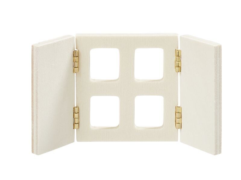 Holzfenster mit Fensterläden 11,5 cm für die Wichteltür Holzfenster mit Fensterläden 11,5 cm für die Wichteltür