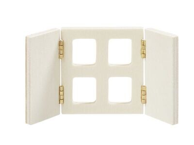 Holzfenster mit Fensterläden 11,5 cm für die Wichteltür Holzfenster mit Fensterläden 11,5 cm für die Wichteltür