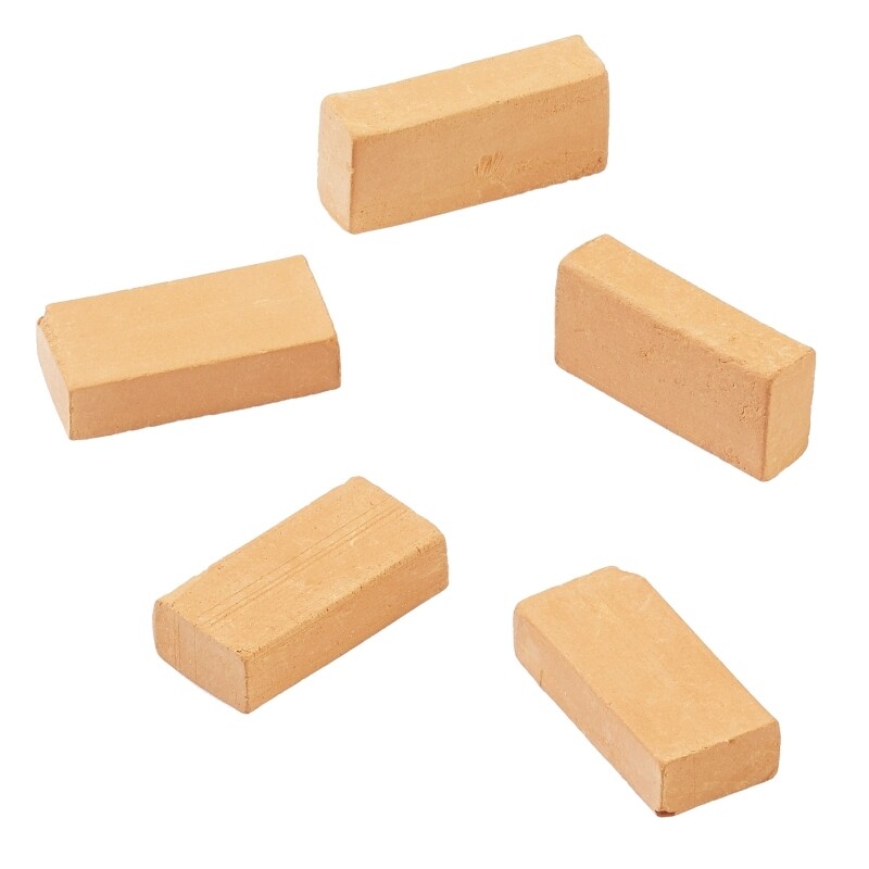 Terracotta Miniatur Ziegelsteine aus Ton für die Wichteltür Miniatur-Ziegelsteine aus Ton, 1,6 × 0,8 × 0,45 cm, Terracotta-Braun, Zubehör für Wichteltür und Miniaturhäuser.