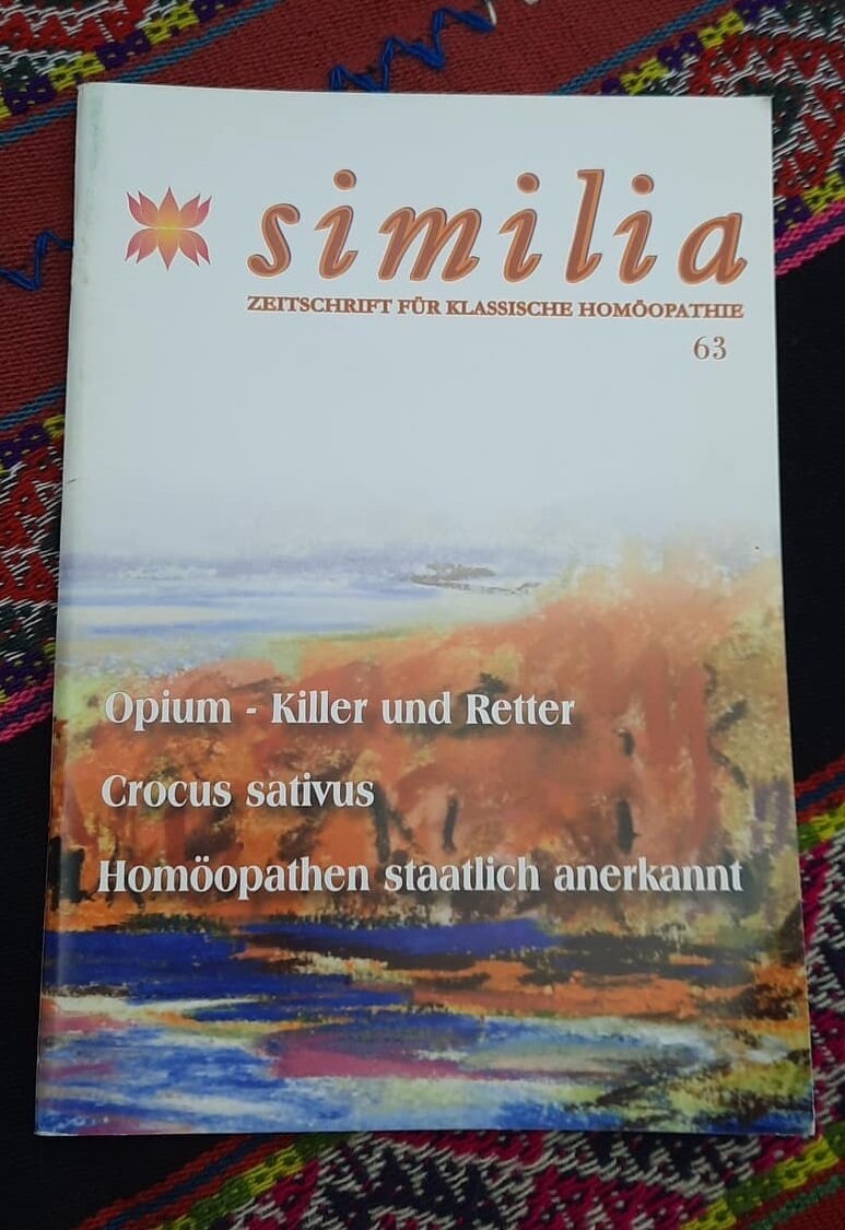 Similia Zeitschrift für Klassische Homöopathie 63 3-2007 Similia Zeitschrift für Klassische Homöopathie 63 3-2007