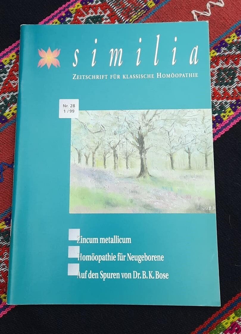 Similia Zeitschrift für Klassische Homöopathie 28 1-1999 Similia Zeitschrift für Klassische Homöopathie 28 1-1999