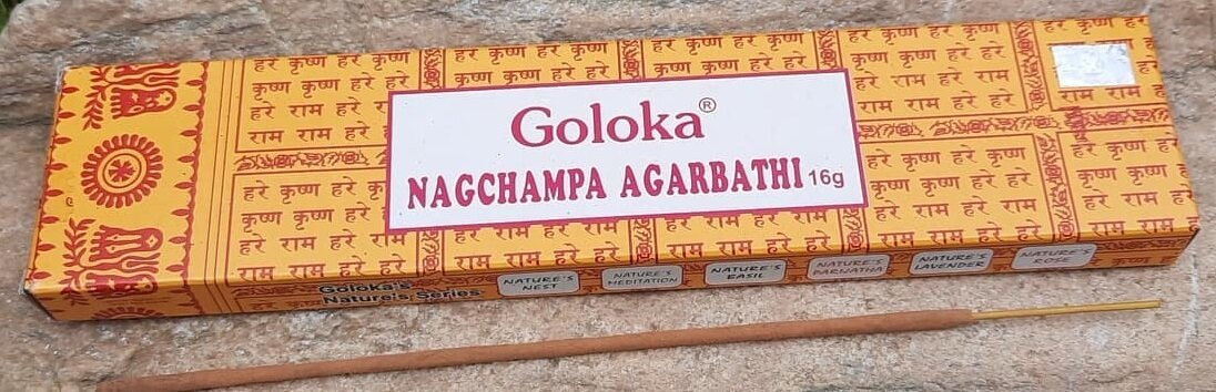 Goloka Nag Champa Agarbathi Raeucherstaebchen 16 g Goloka Nag Champa Agarbathi Raeucherstaebchen 16 g