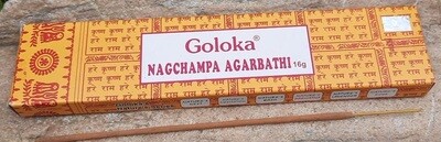 Goloka Nag Champa Agarbathi Raeucherstaebchen 16 g