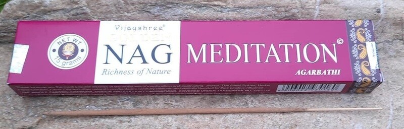 Golden Nag Meditation Raeucherstaebchen 15 g Golden Nag Meditation Raeucherstaebchen 15 g