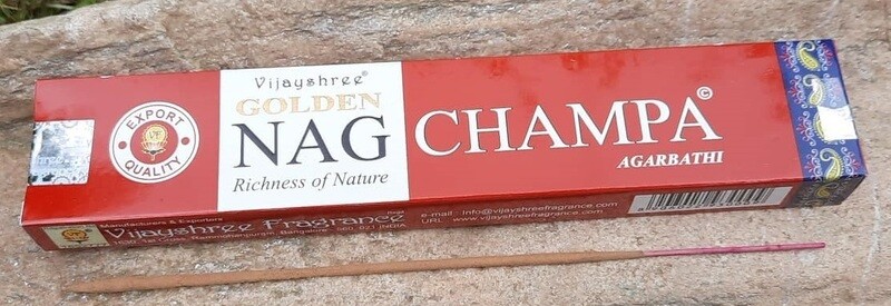 Golden Nag Champa Raeucherstaebchen 15 g Golden Nag Champa Raeucherstaebchen 15 g