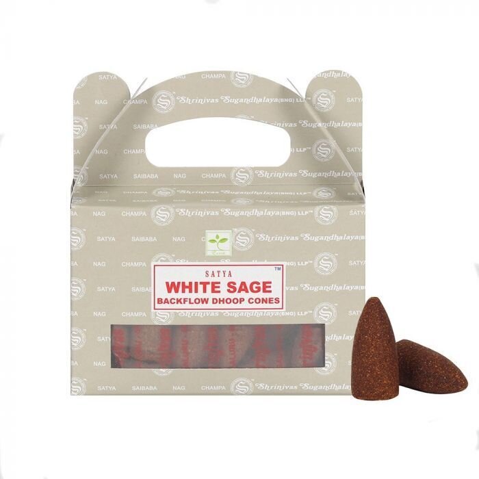 Satya White Sage - Weisser Salbei Backflow Raeucherkegel Satya White Sage - Weisser Salbei Backflow Raeucherkegel