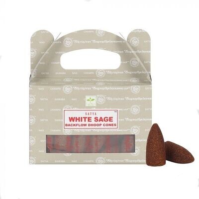 Satya White Sage - Weisser Salbei Backflow Raeucherkegel Satya White Sage - Weisser Salbei Backflow Raeucherkegel