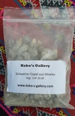 Schwarzer Copal aus Mexiko 50 g Schwarzer Copal aus Mexiko 50 g