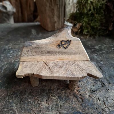 Miniatur Holzbank mit Herz Miniatur Holzbank mit Herz
