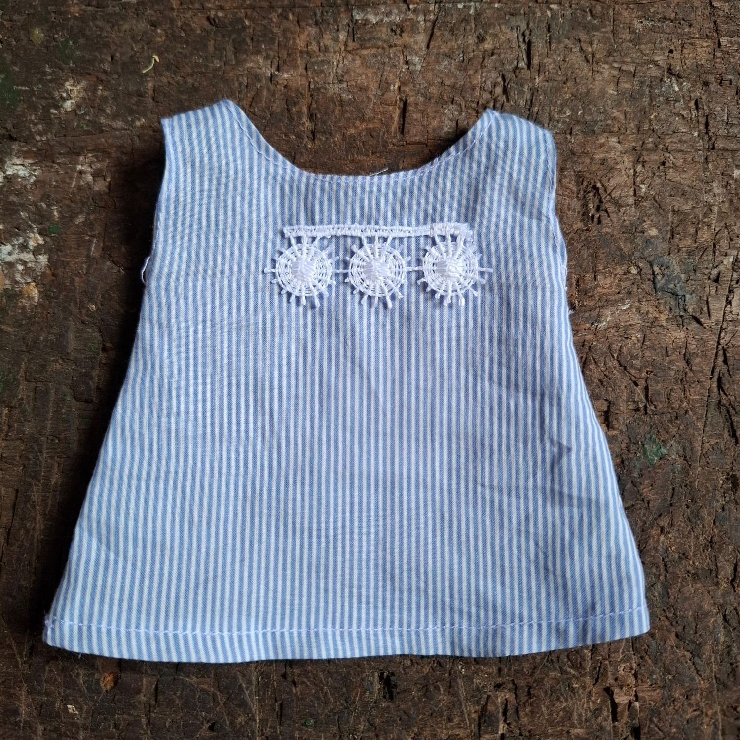 Blau weisses Kleid fuer 23 cm Philomena Kloss Baeren