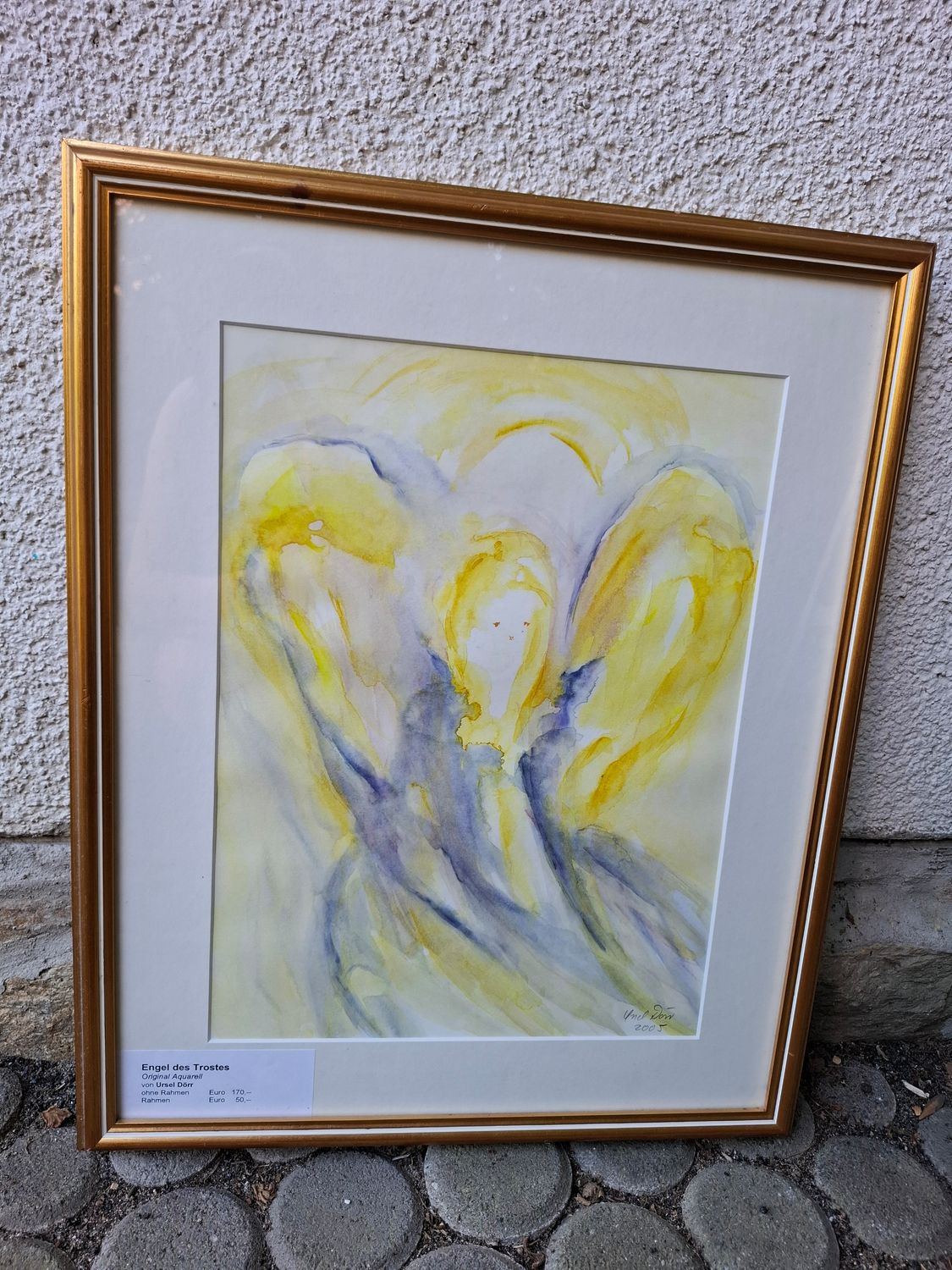 Engel des Trostes Aquarell gerahmt Engel des Trostes Aquarell gerahmt