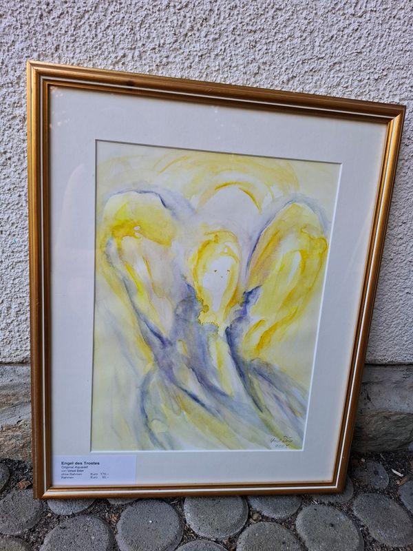 Engel des Trostes Aquarell gerahmt Engel des Trostes Aquarell gerahmt