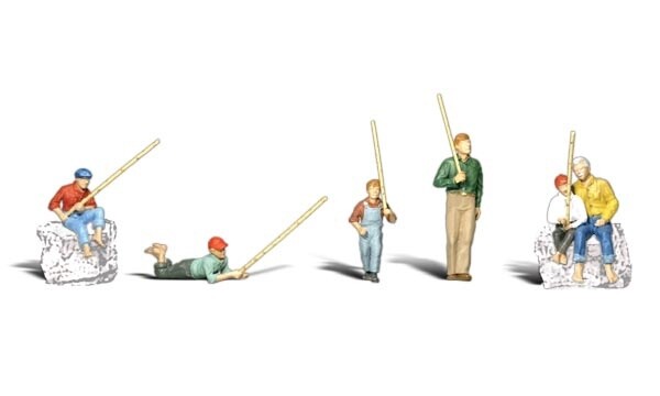 Woodland Scenics N Scale - Gone Fishing pkg(5)