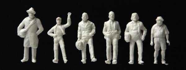 Walthers 949-6053 - Standing and Walking Figures -- Unpainted pkg(72)