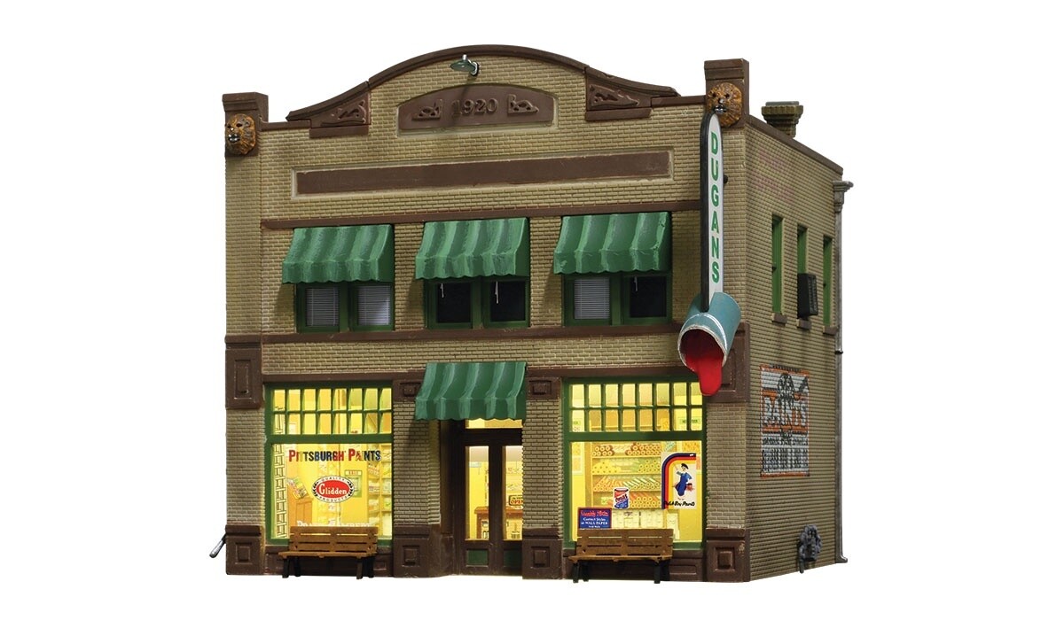 Dugan&#39;s Paint Store. . -- Assmebled - 2-1/2 x 2 x 2 1/2&quot;  6.35 x 5.08 x 6.35 cm