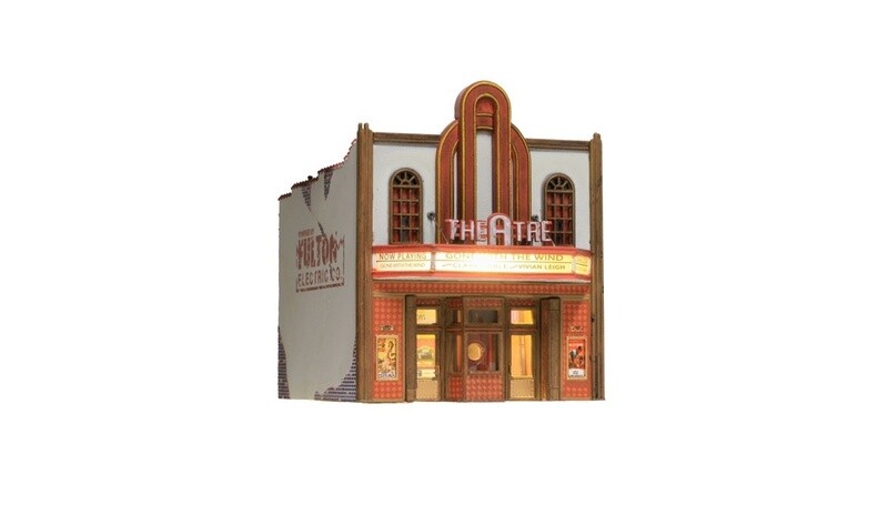 Theatre w/Lights. . . 2-1/4 x 2-3/4 x 2-13/16&quot;  5.7 x 7 x 7.1cm