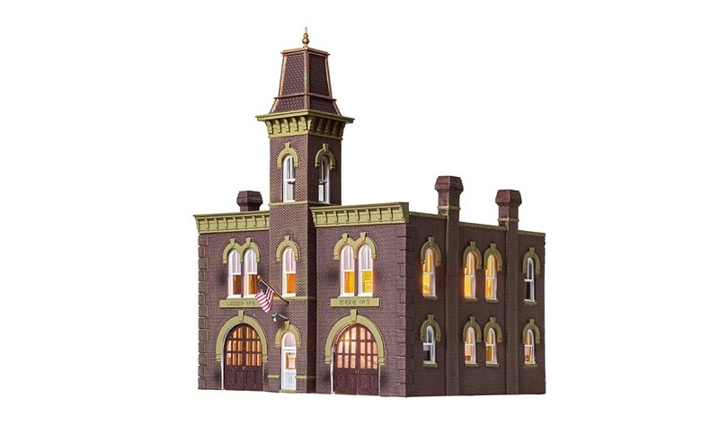 Firehouse -- Assembled - 6-21/32 x 5-7/8"  16.9 x 14.9cm