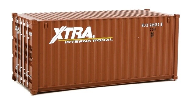 20' Corrugated Container - Assembled -- Xtra Leasing (brown, white)