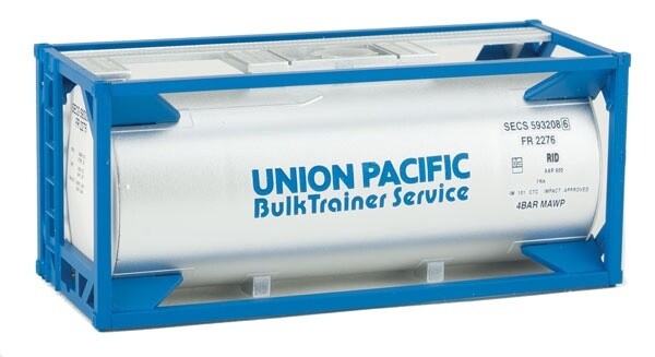 Scene Master 20&#39; Tank Container - Kit -- Union Pacific(R) (white, blue)