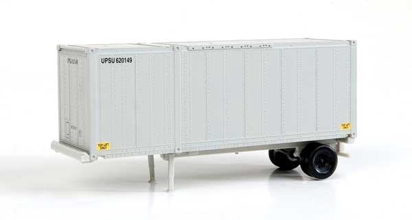 28' Container with Chassis 2-Pack - Assembled -- United Parcel Service UPSZ (gray)