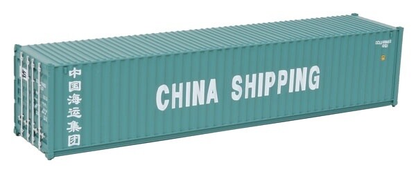 40' Corrugated Container - Assembled -- China Shipping (green, white)