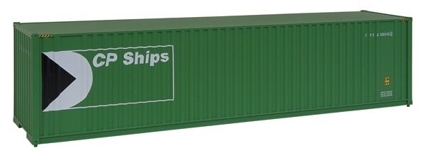 40' Hi Cube Corrugated Container w/Flat Roof - Assembled -- CP Ships (green, white, black; Multimark Logo)