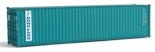 40' Hi-Cube Corrugated-Side Container - Assembled -- Dong Fang (green, white)