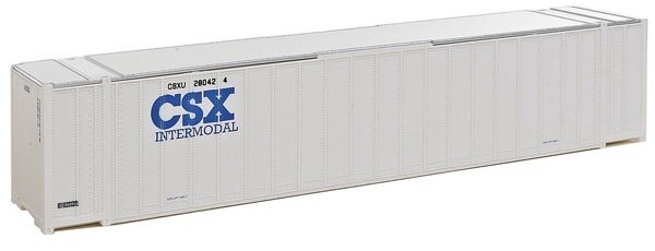 48' Ribbed Side Container - Assembled -- CSX Intermodal (white, blue)