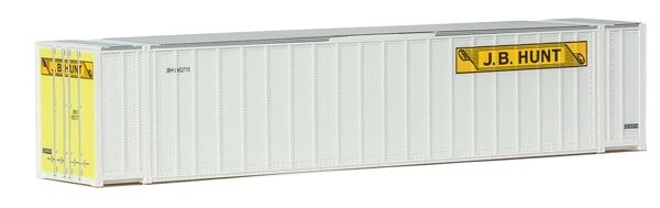 48' Ribbed-Side Container - Assembled -- J.B. Hunt (white, yellow, black)