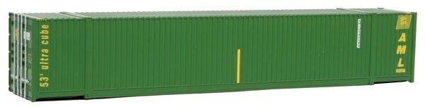 53&#39; Singamas Corrugated-Side Container - Ready to Run -- Alaska Marine Lines (green, yellow)